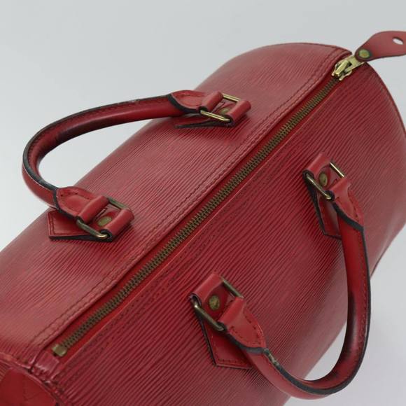 LOUIS VUITTON Epi Speedy 30 Hand Bag Castilian Red M43007 LV Auth 76072 - Picture 6 of 16